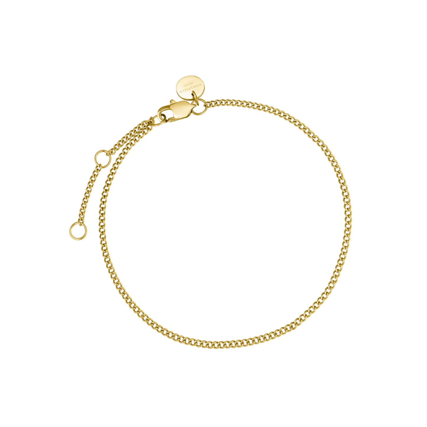Rosefield Flat Curb Bracelet Gold