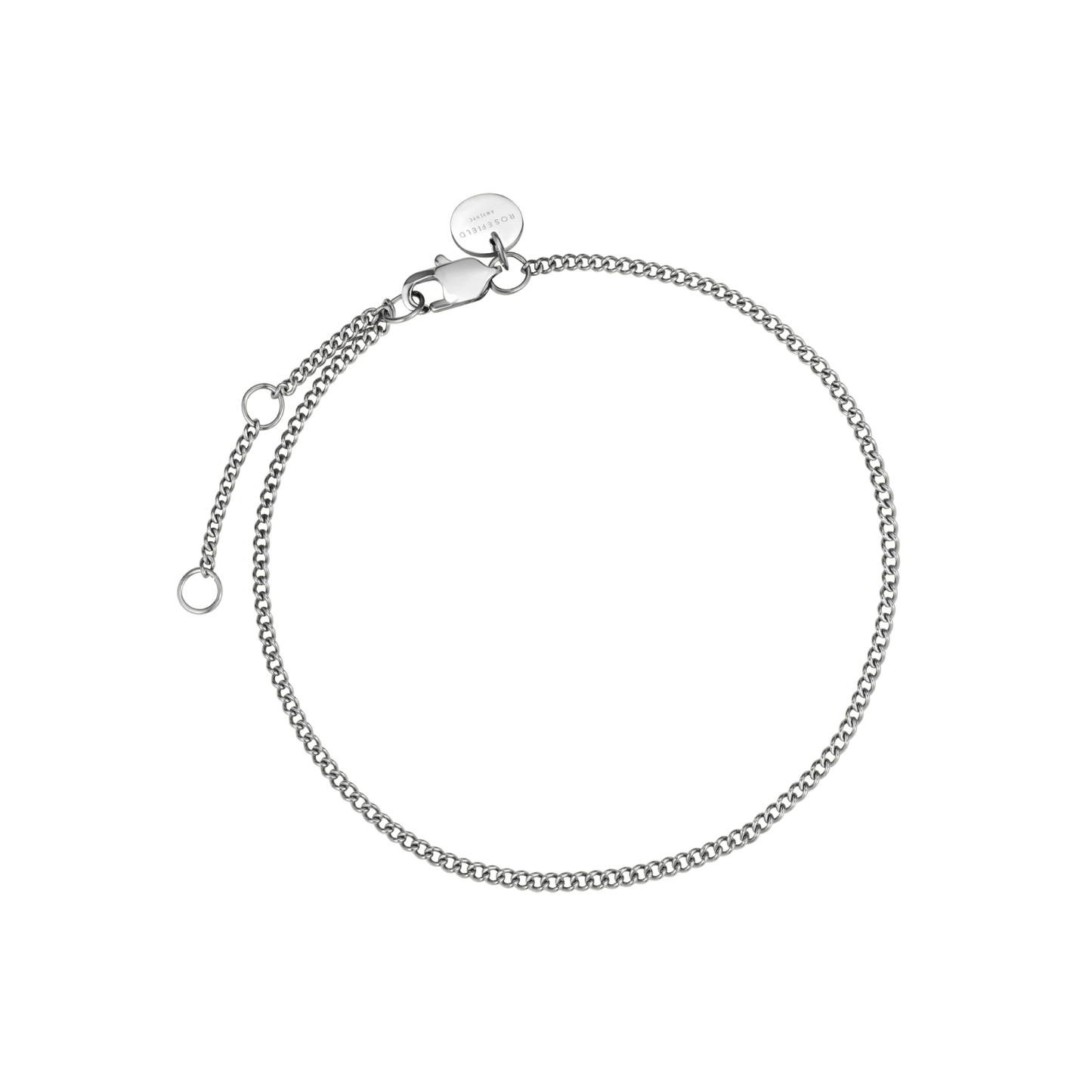 Rosefield Flat Curb Bracelet Silver
