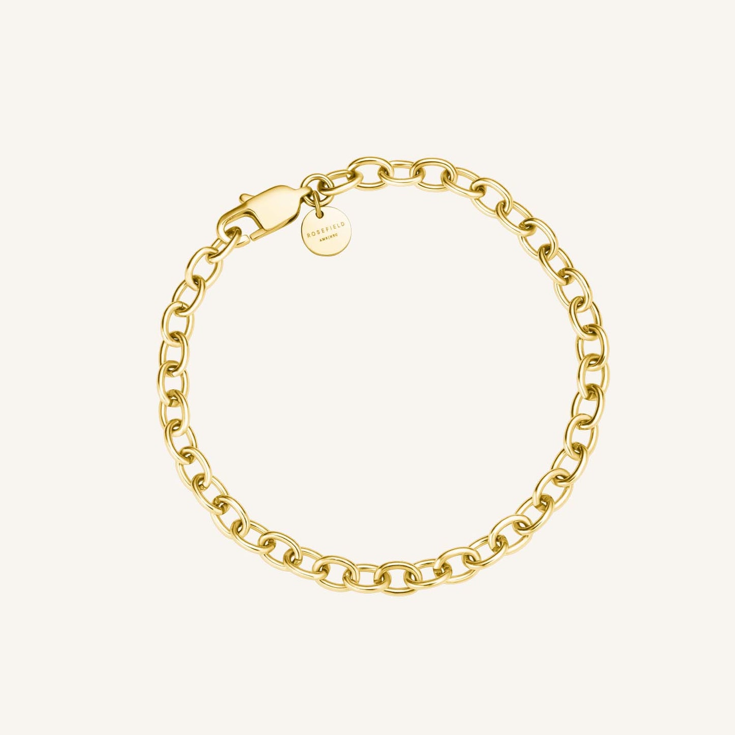 Rosefield Oval Chainlink Bracelet Gold