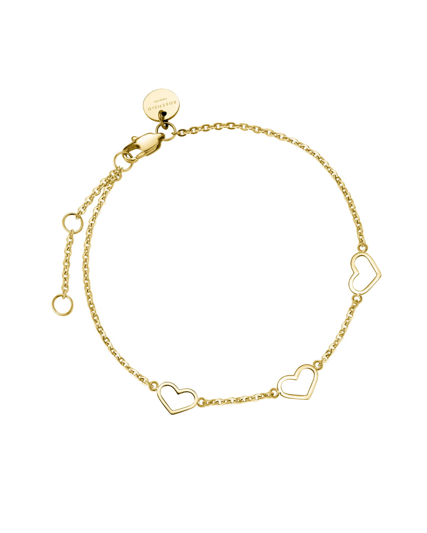 Rosefield Triple Heart Bracelet Gold
