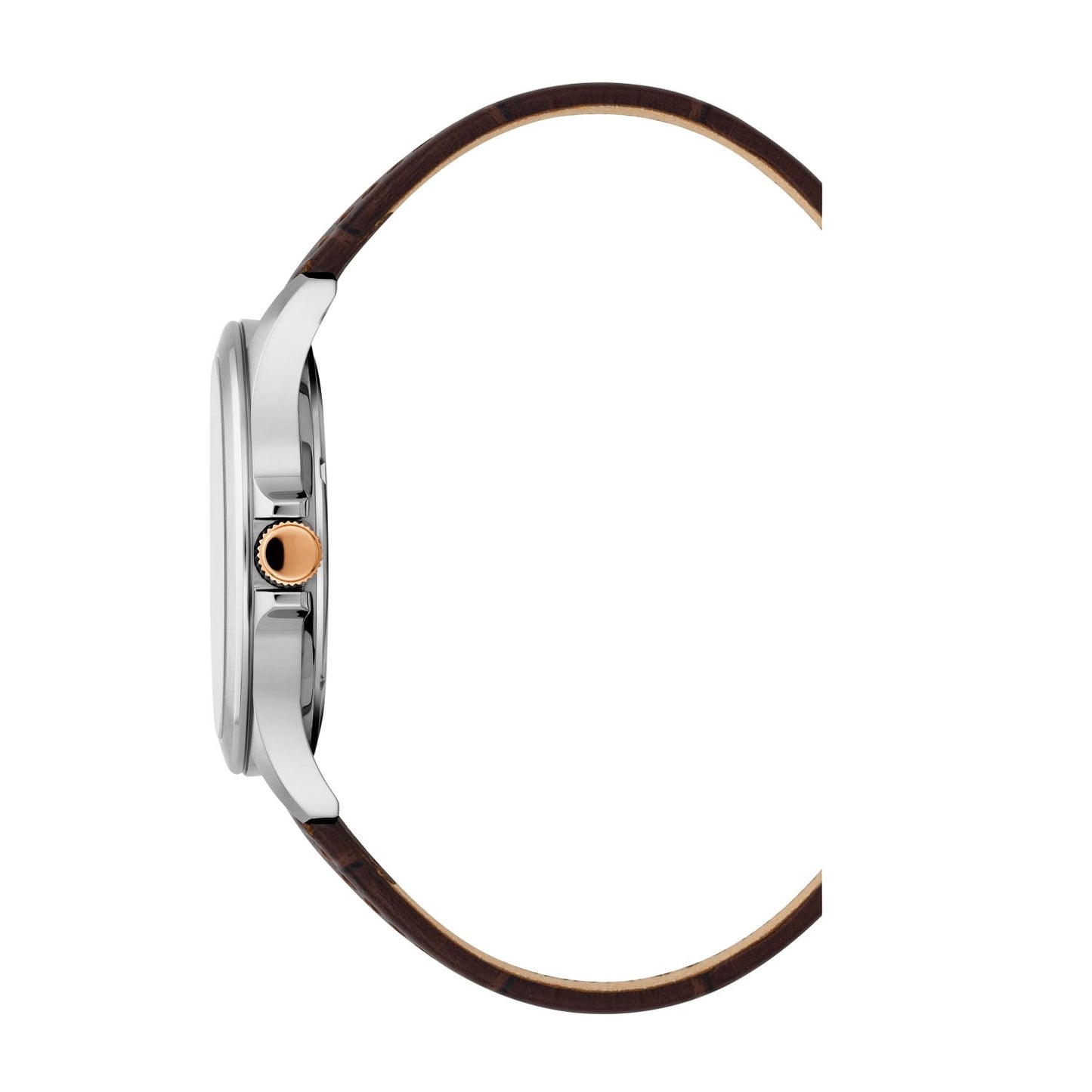 JDM Military Alpha I White Dial Brown Leather Strap