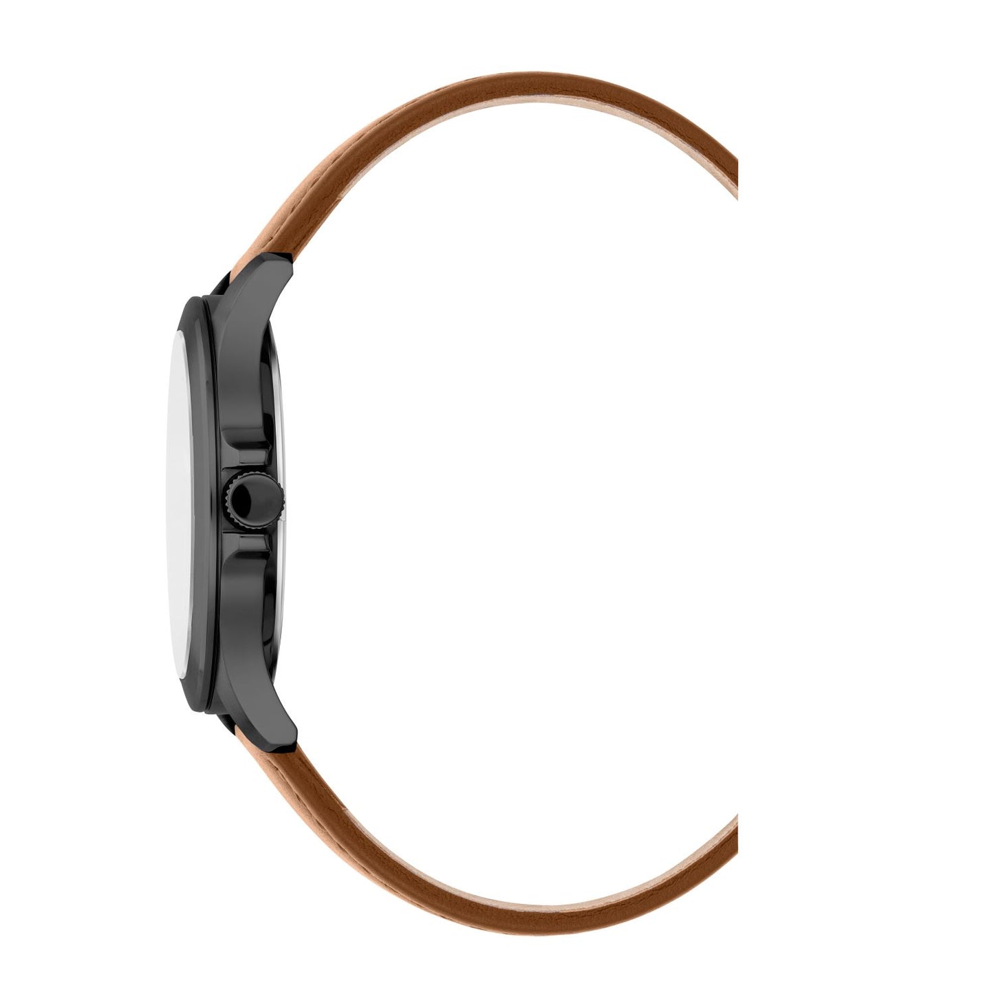 JDM Military Alpha I Black Dial Tan Leather Strap