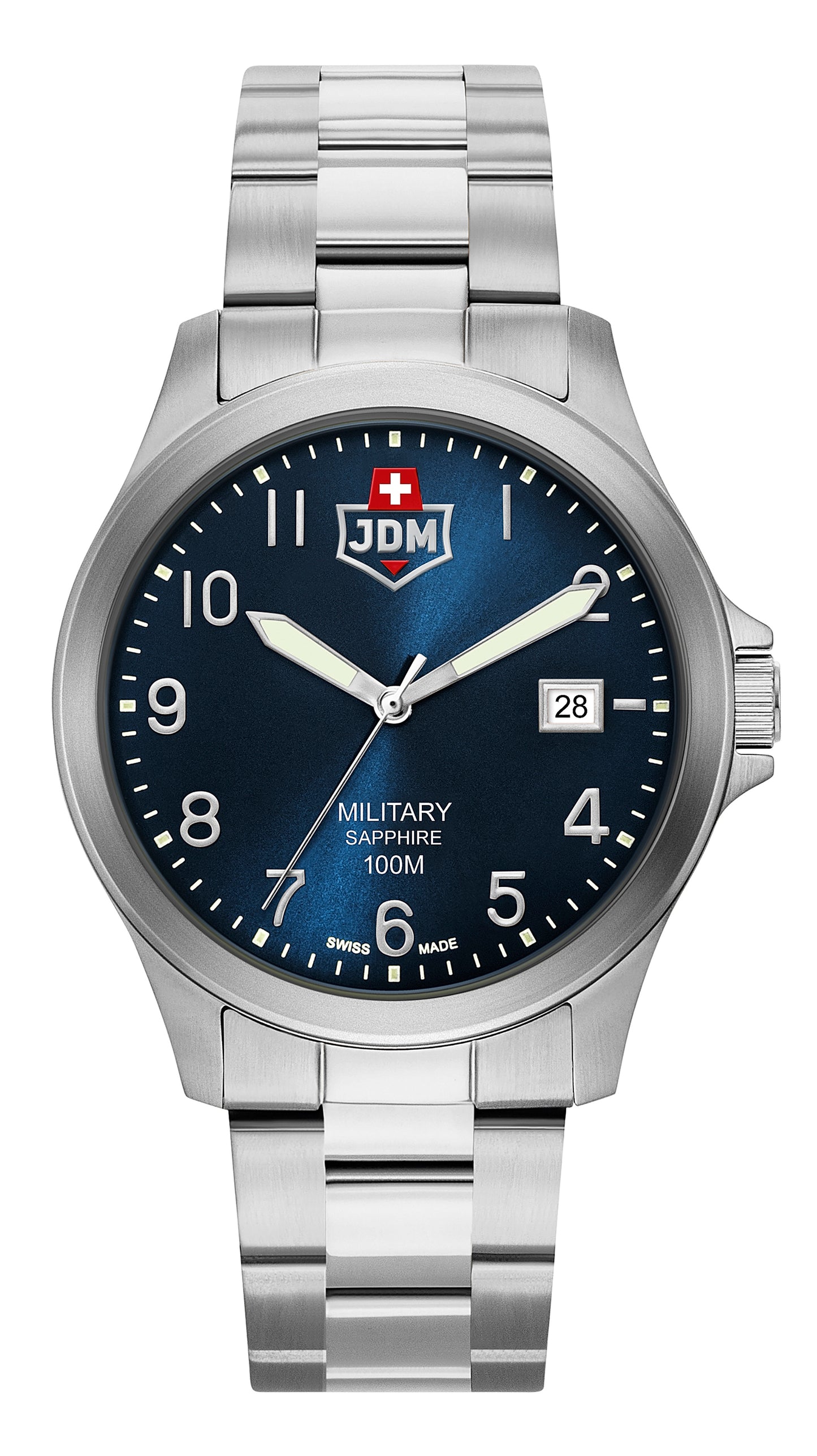 JDM Military Alpha I Blue Dial Stainless Steel Bracelet