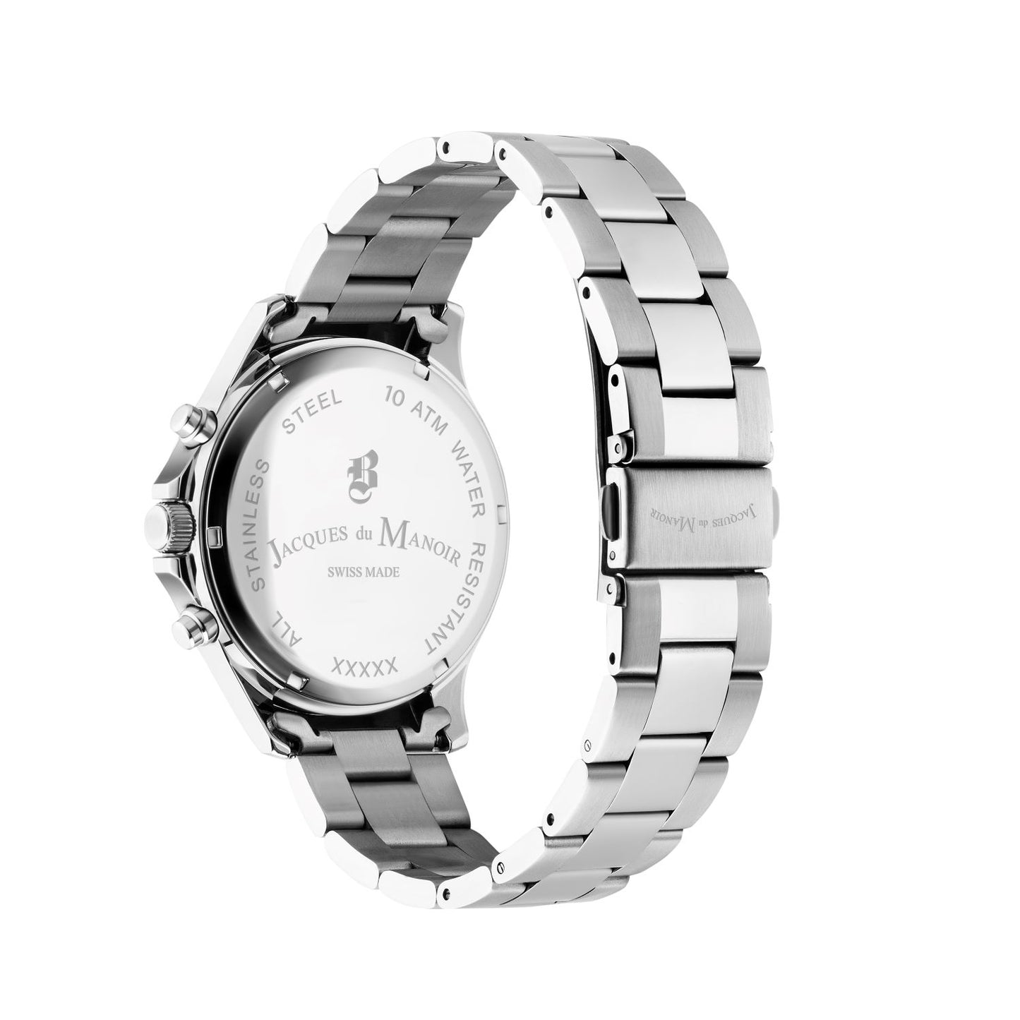 JDM Military Alpha Chrono Black Dial Stainless Steel Bracelet