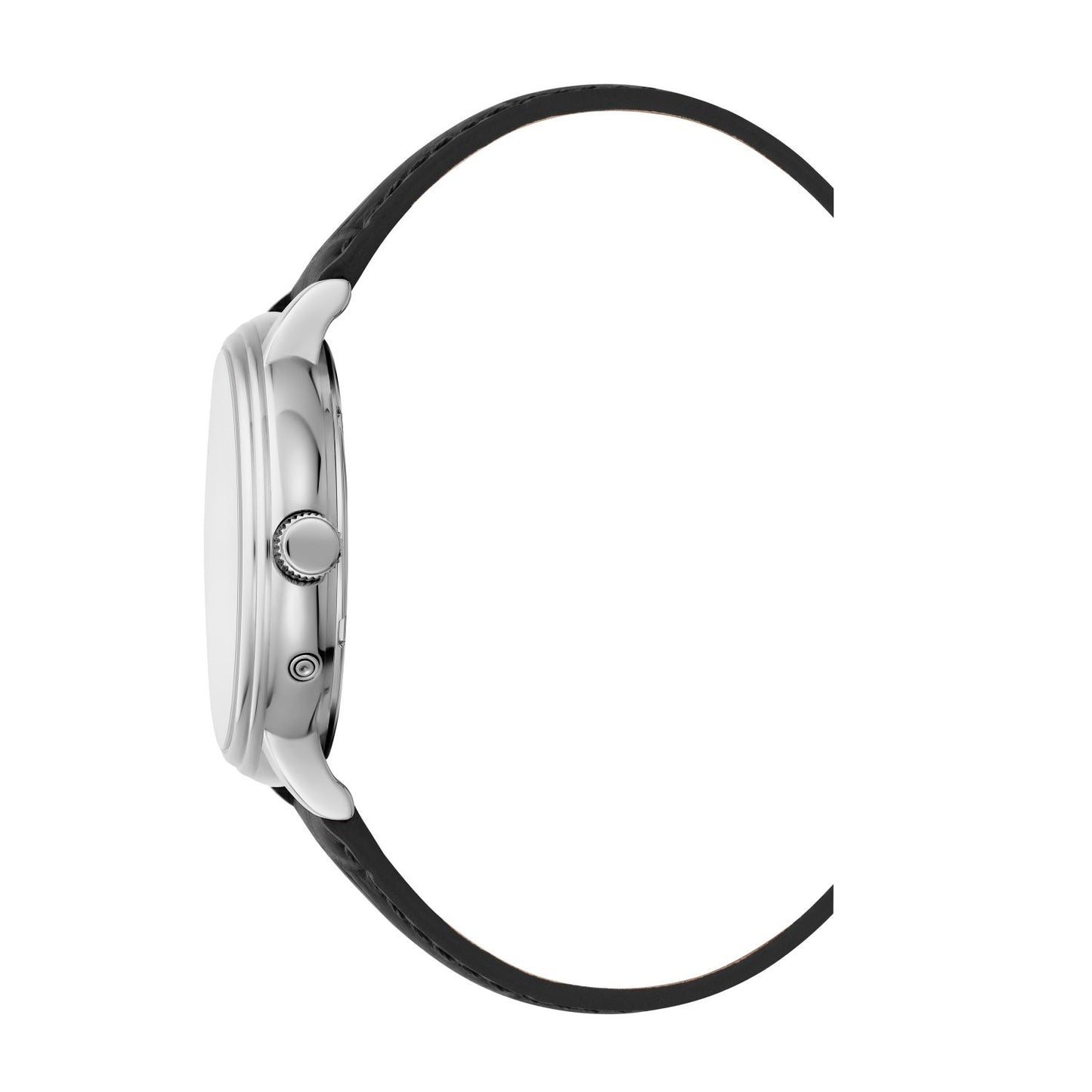 JDM Military Echo Black Dial Black Leather Strap
