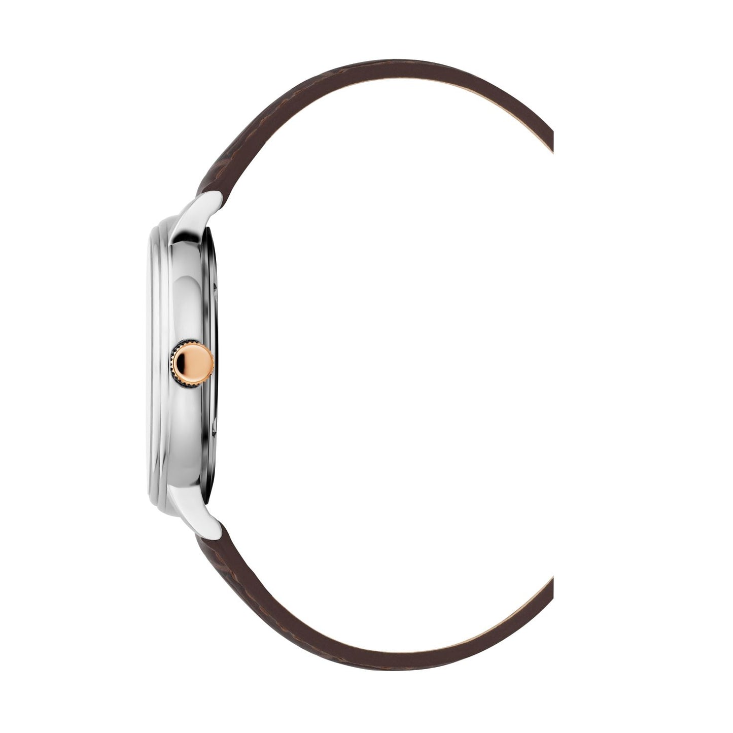 JDM Military Kilo Silver Dial Brown Leather Strap