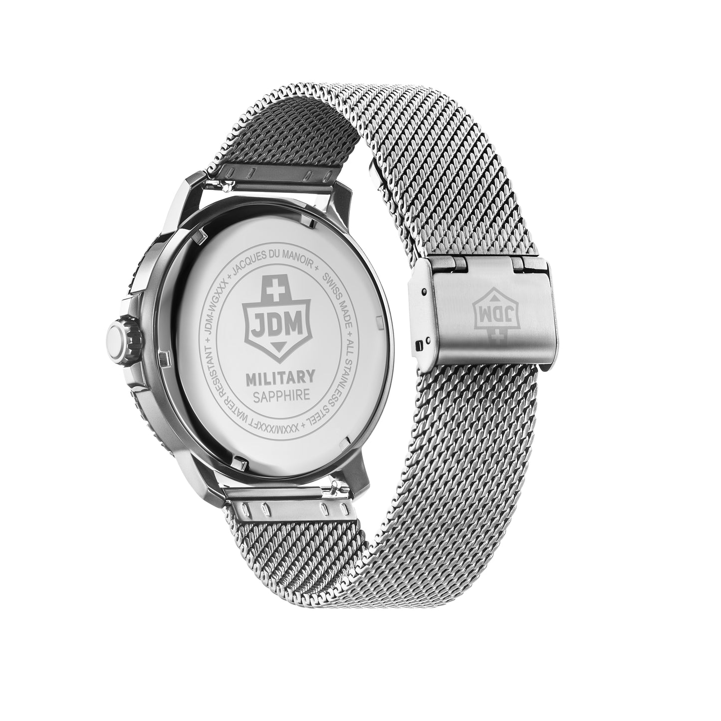 JDM Military Tango Blue Dial Steel Milanese Strap
