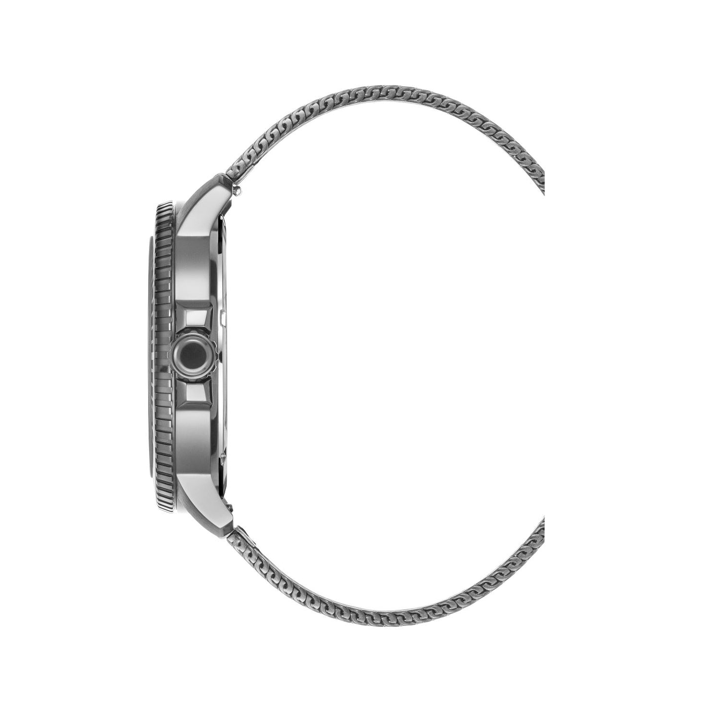 JDM Military Tango Black Dial Gun Metal IP Milanese Strap