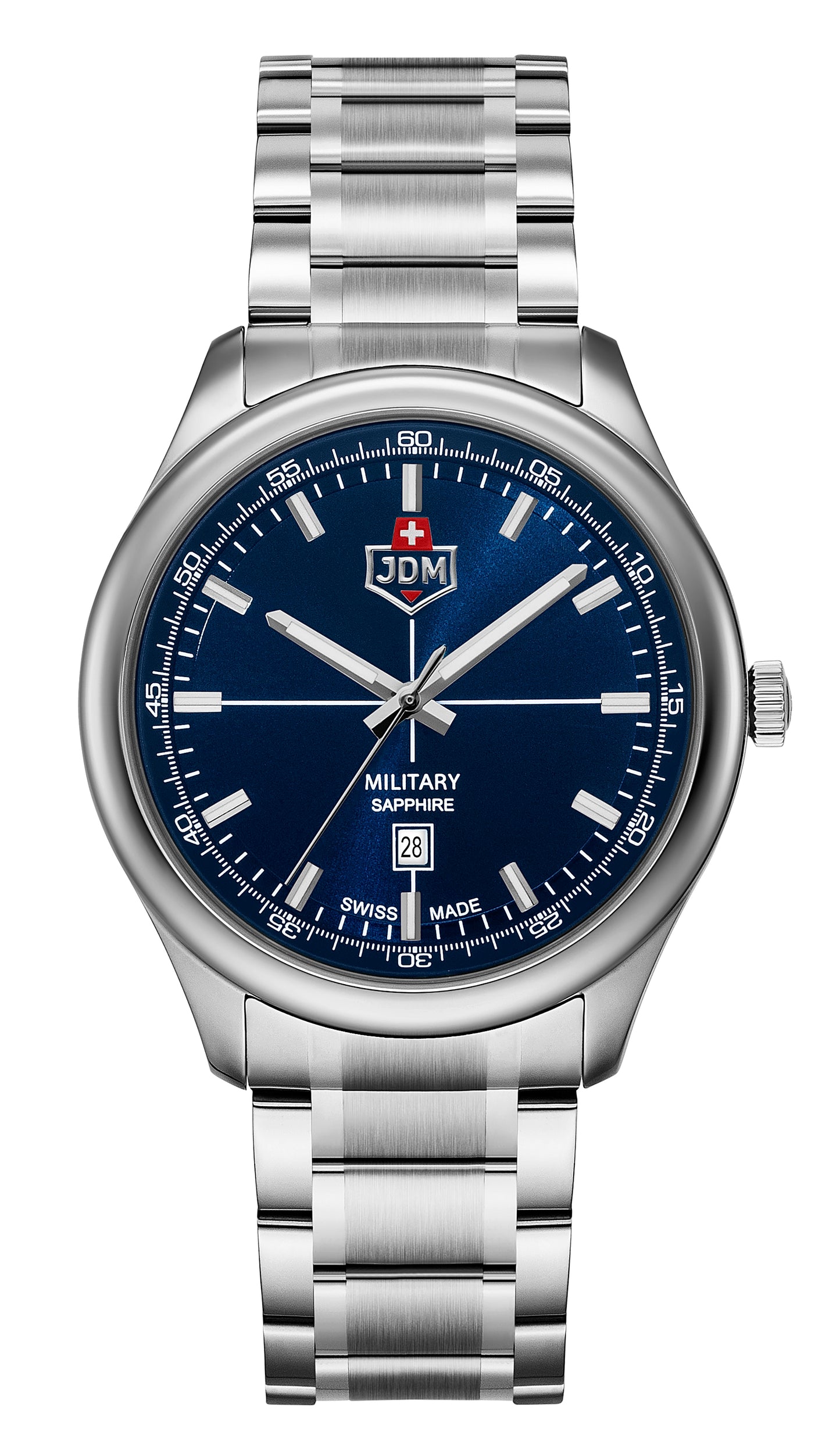 JDM Military Alpha Mission Blue Dial Stainless Steel Bracelet