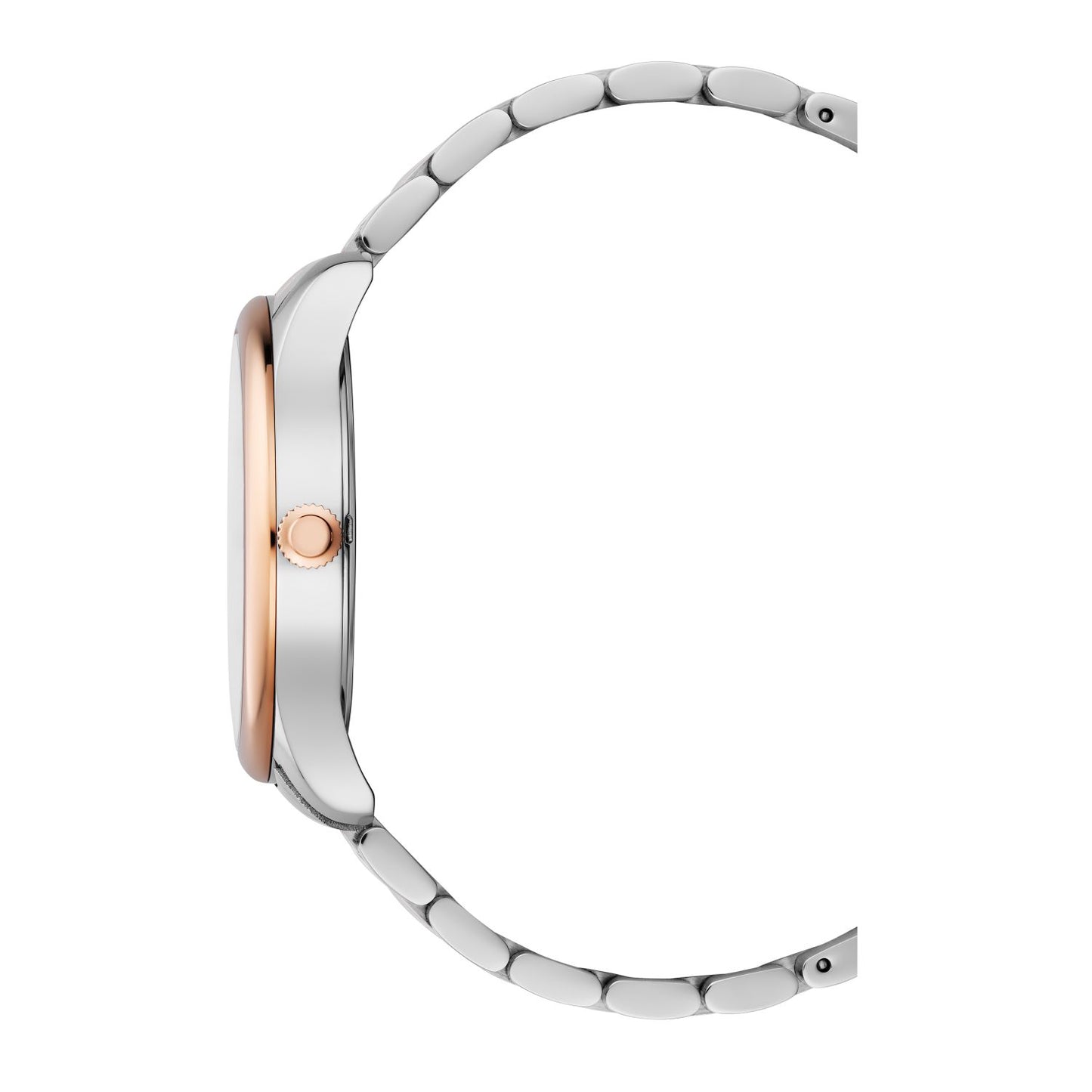 JDM Military Alpha Mission Silver Dial Rosegold Bi-colour Bracelet