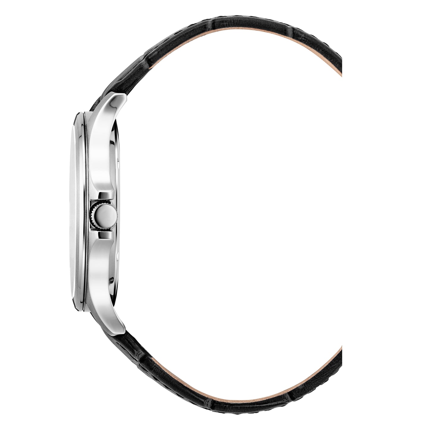 JDM Military Alpha Big Date Black Dial Black Leather Strap