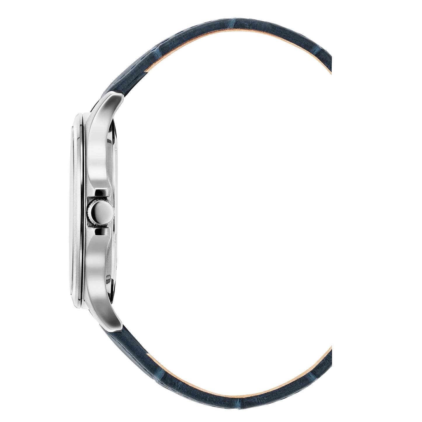 JDM Military Alpha Big Date Blue Dial Blue Leather Strap