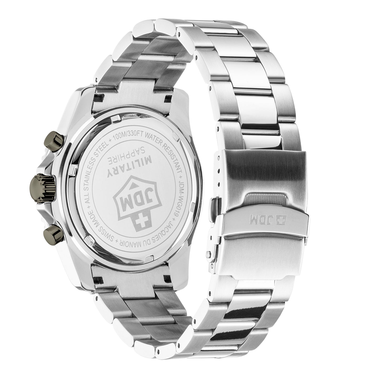 JDM Military Sierra Chrono Grey Dial Stainless Steel Bracelet
