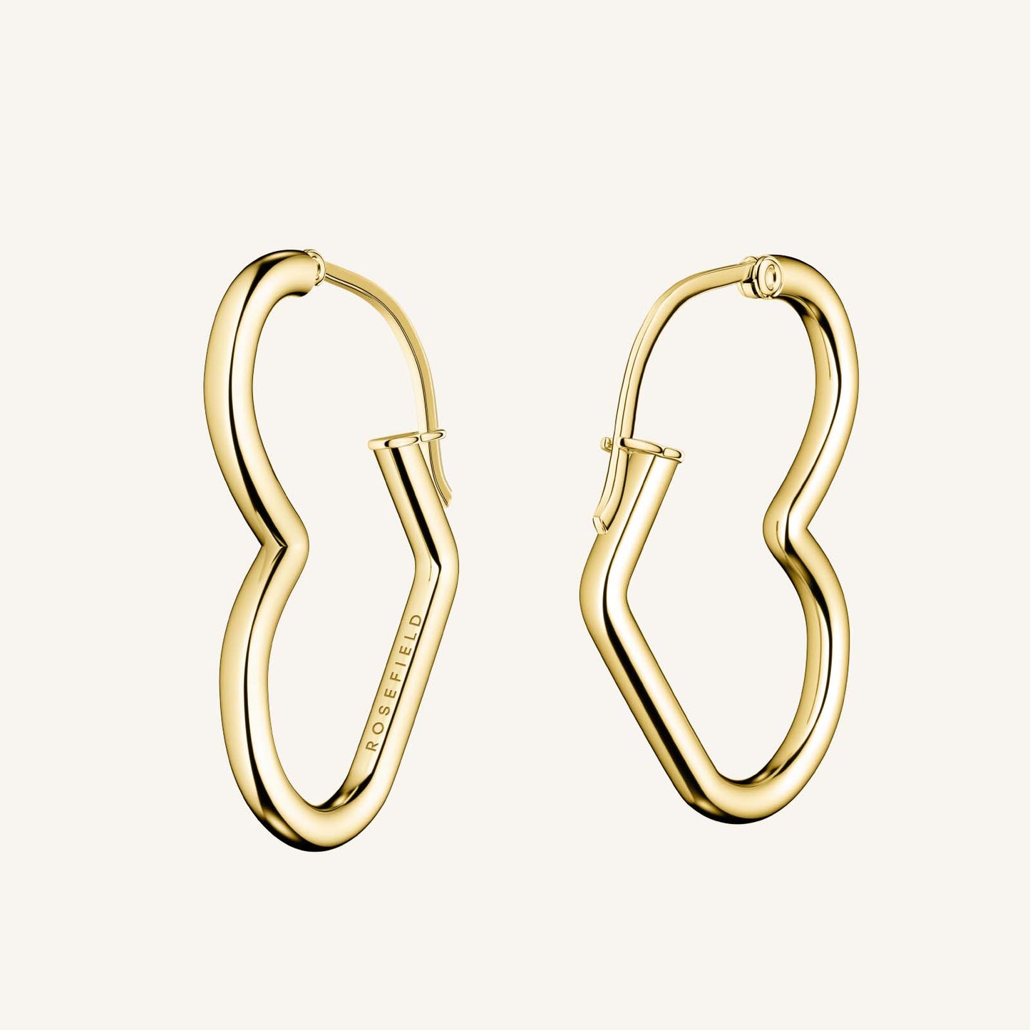 Rosefield Heart Hoops Gold