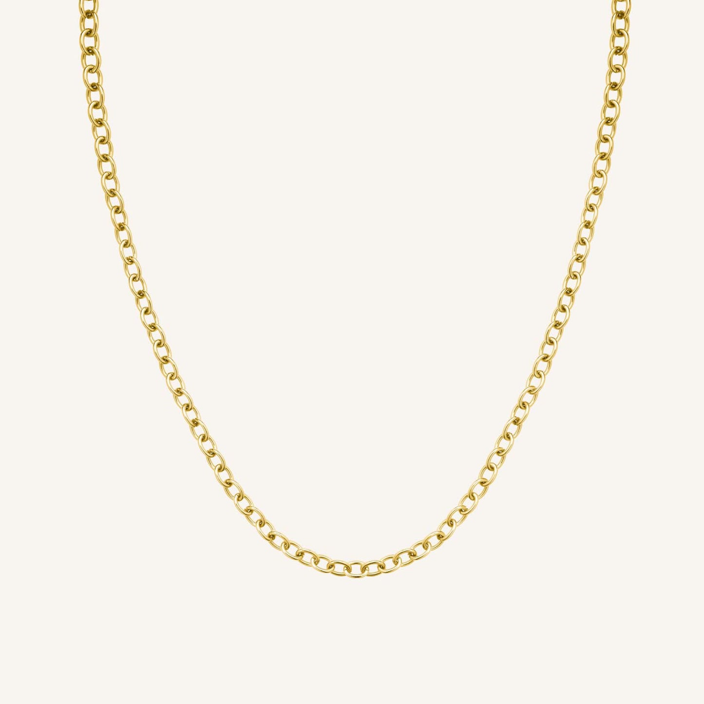 Rosefield Oval Chainlink Necklace Gold