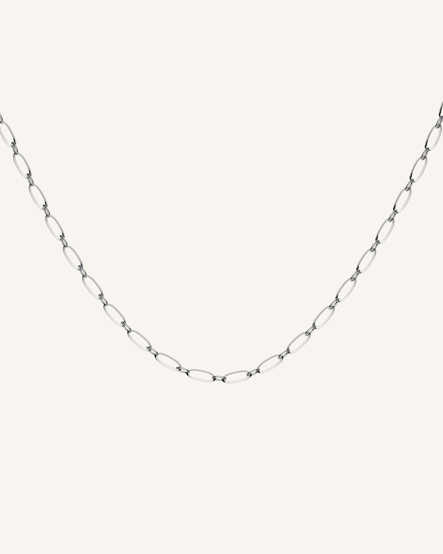 Rosefield Oval Necklace Silver