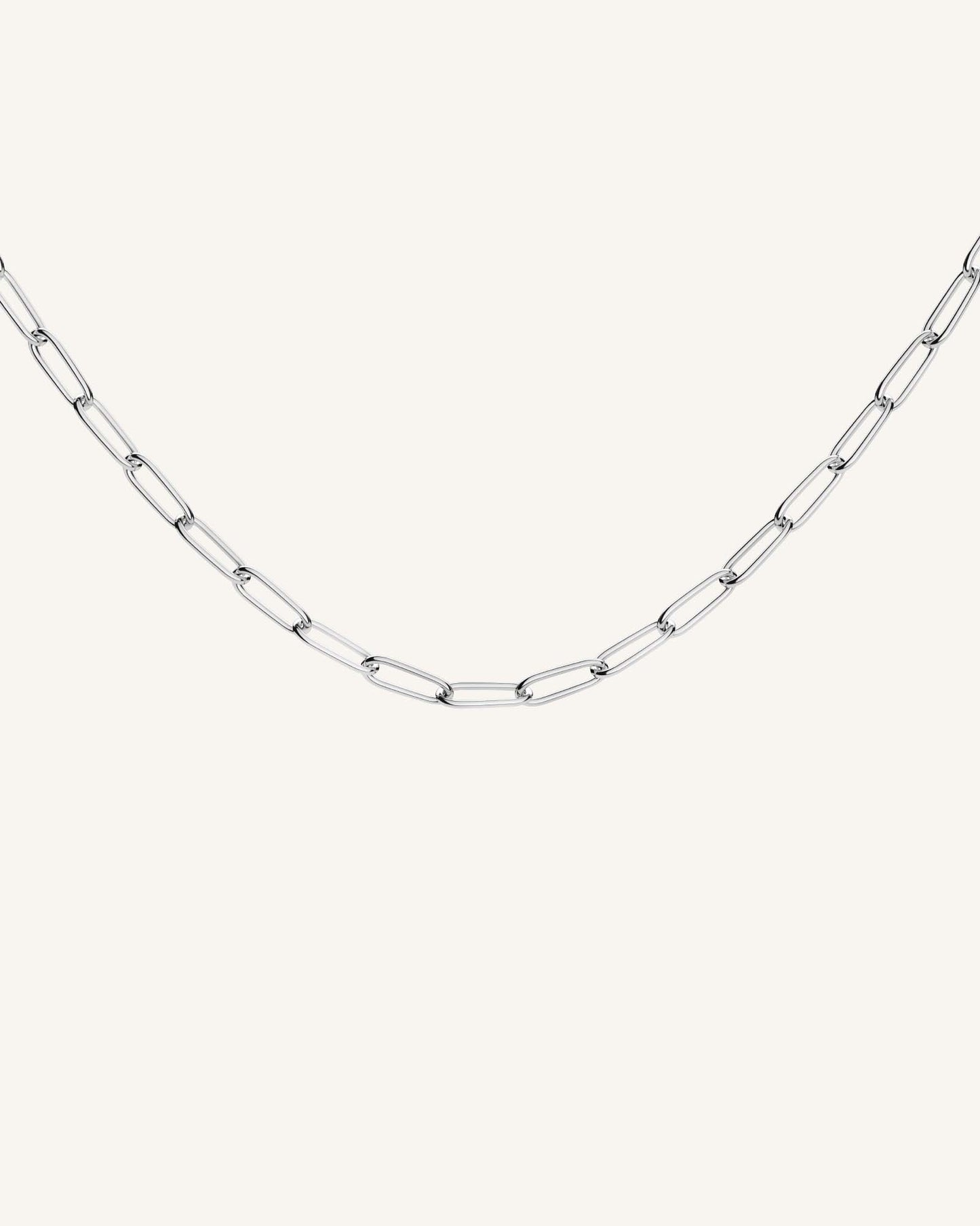 Rosefield Rectangle Chain Necklace Silver