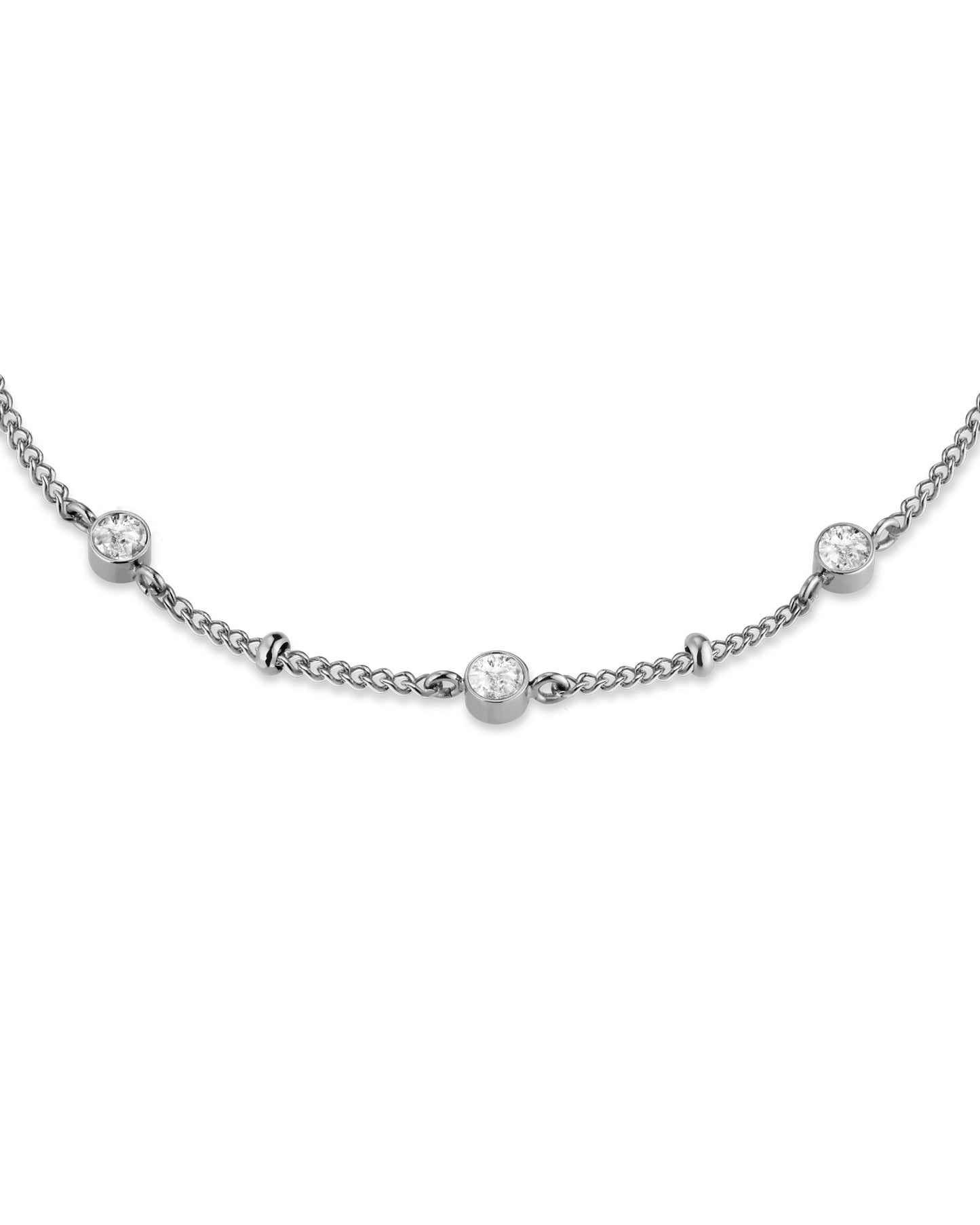 Rosefield Crystal Necklace Silver