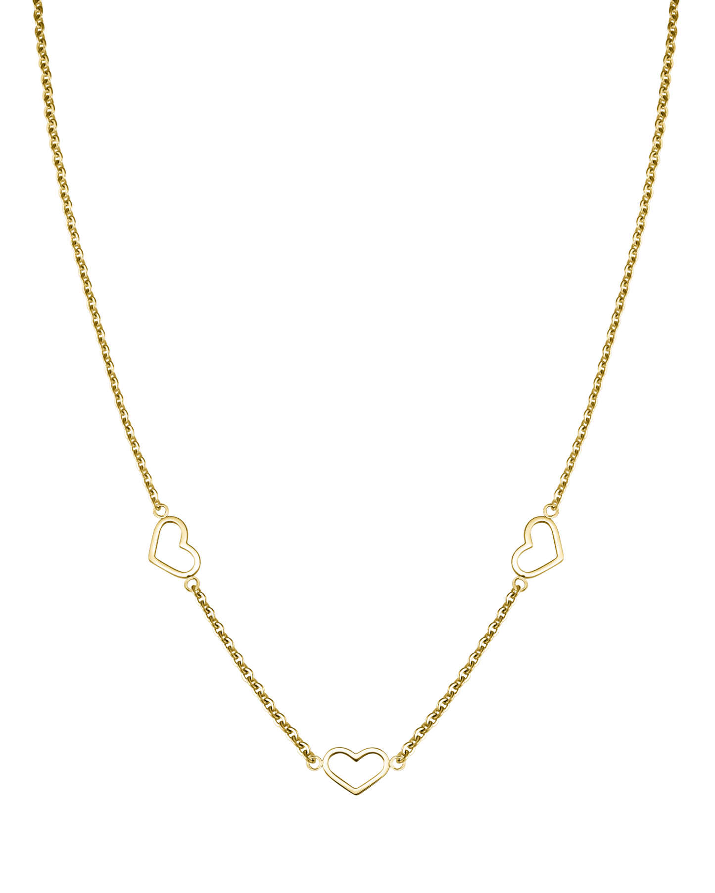 Rosefield Triple Heart Necklace Gold