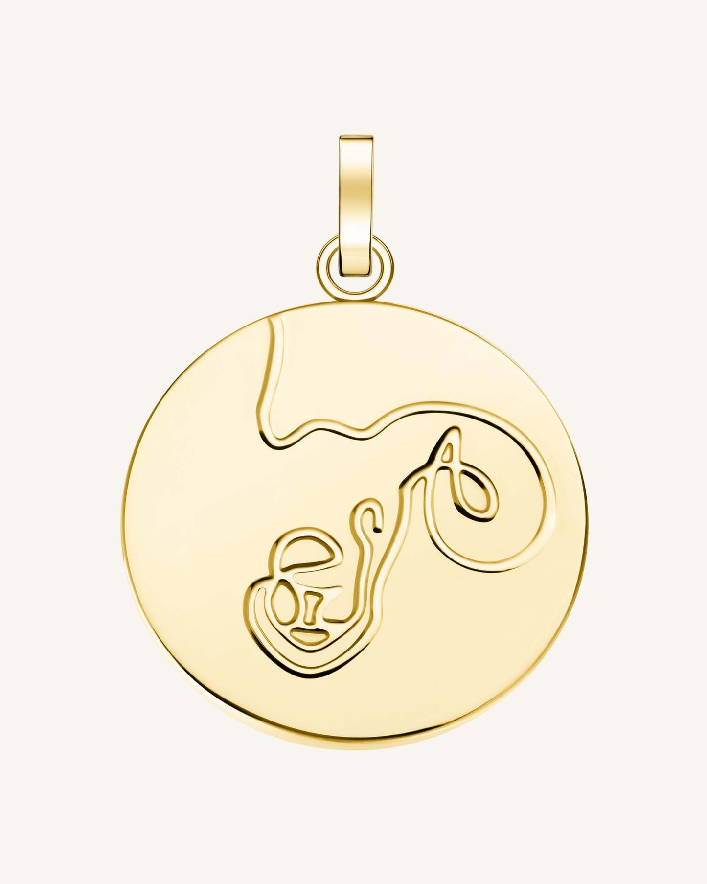 Rosefield Pendant Gold Zodiac Coin Aries