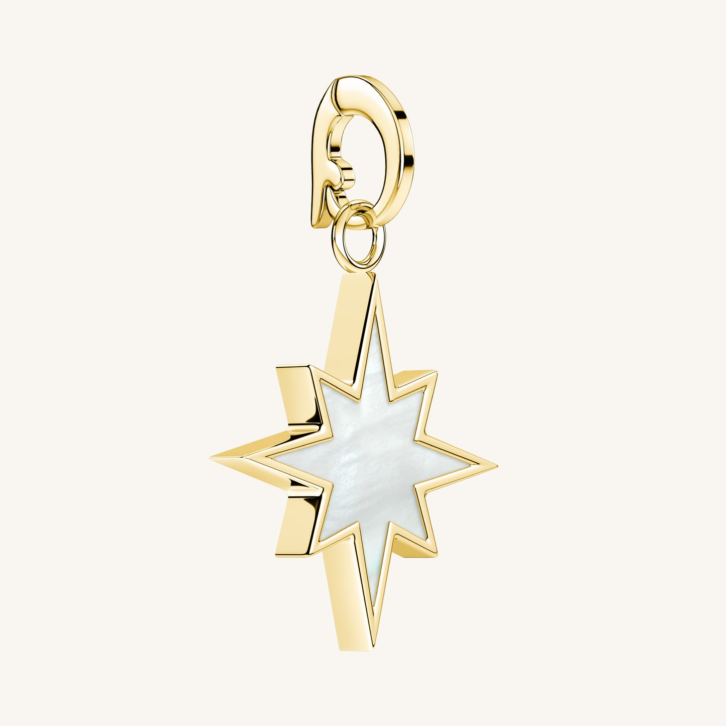 Rosefield Pendant Gold MOP Polestar Symbol