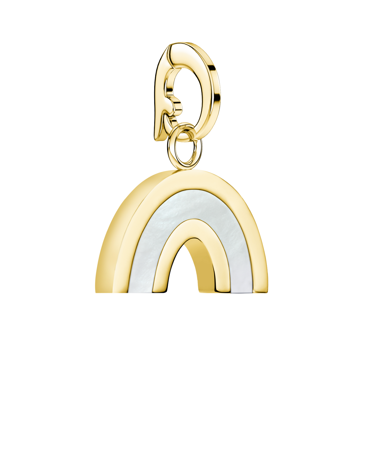 Rosefield Pendant Gold MOP Rainbow Symbol