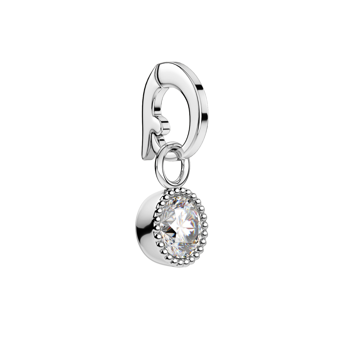 Rosefield Pendant Silver Birthstone April