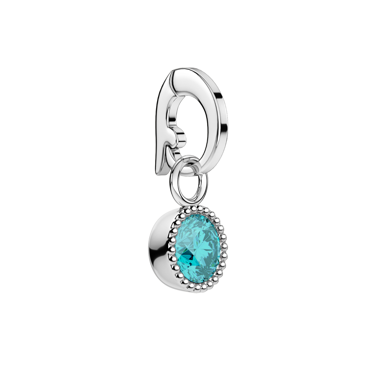 Rosefield Pendant Silver Birthstone March