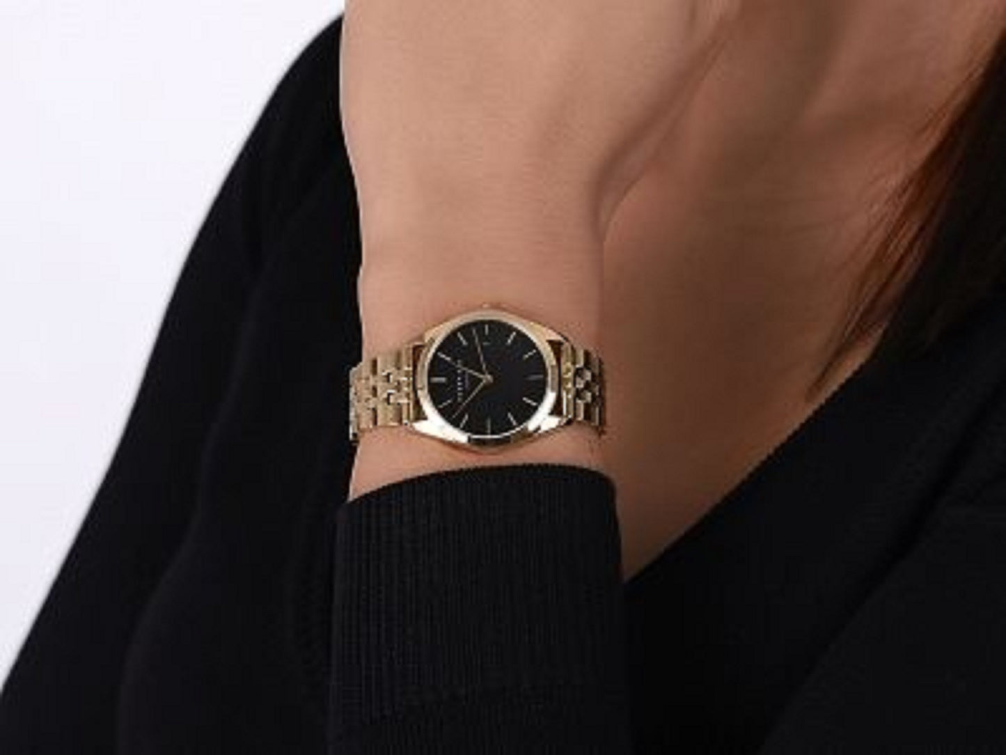 Rosefield Ace XS in Gold with Black Dial