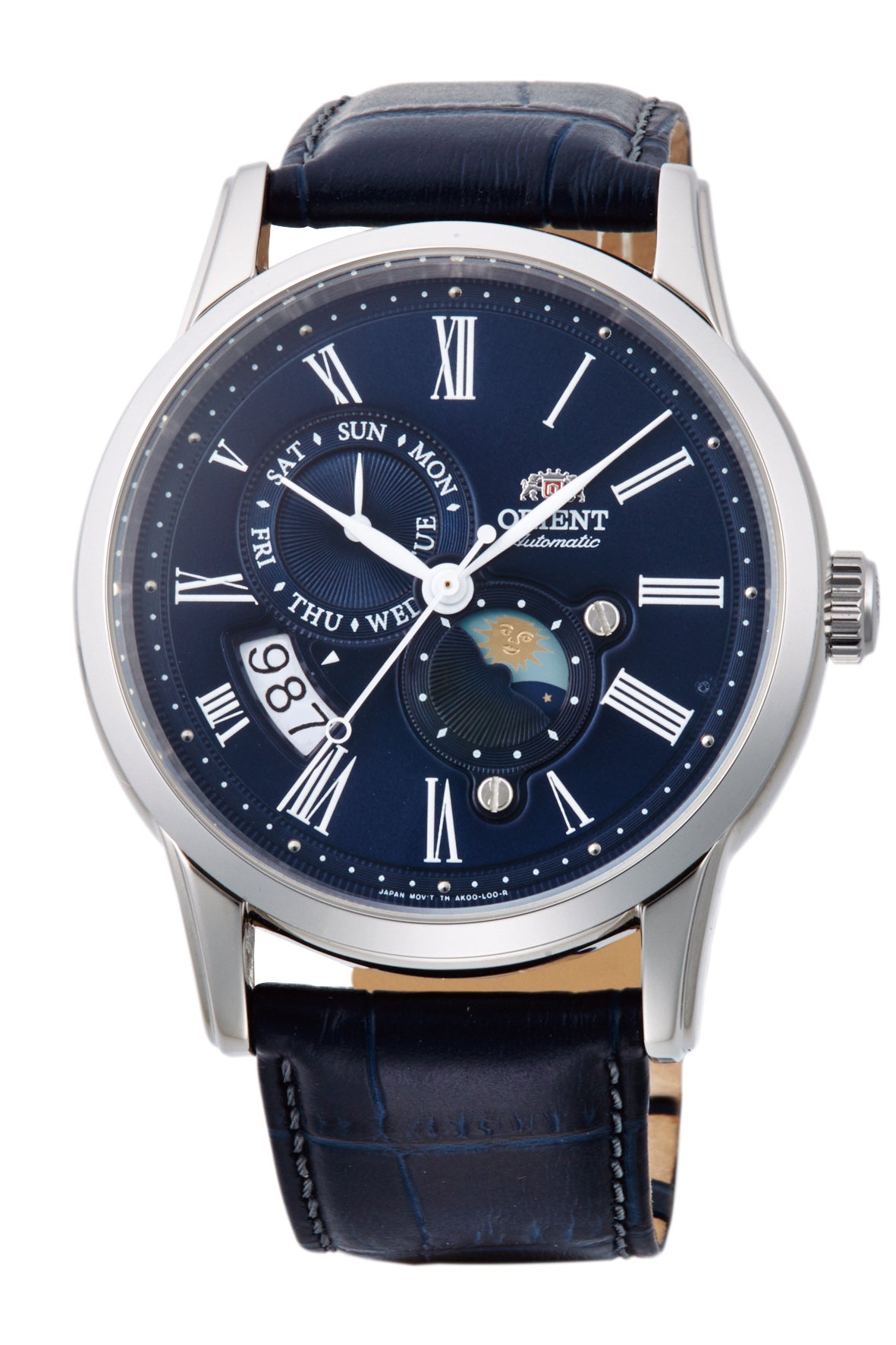 Orient Sun & Moon Blue Leather Strap Blue Dial