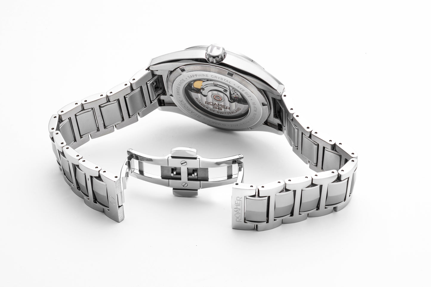 Roamer Searock Automatic II Steel Bracelet Black Patterned Dial