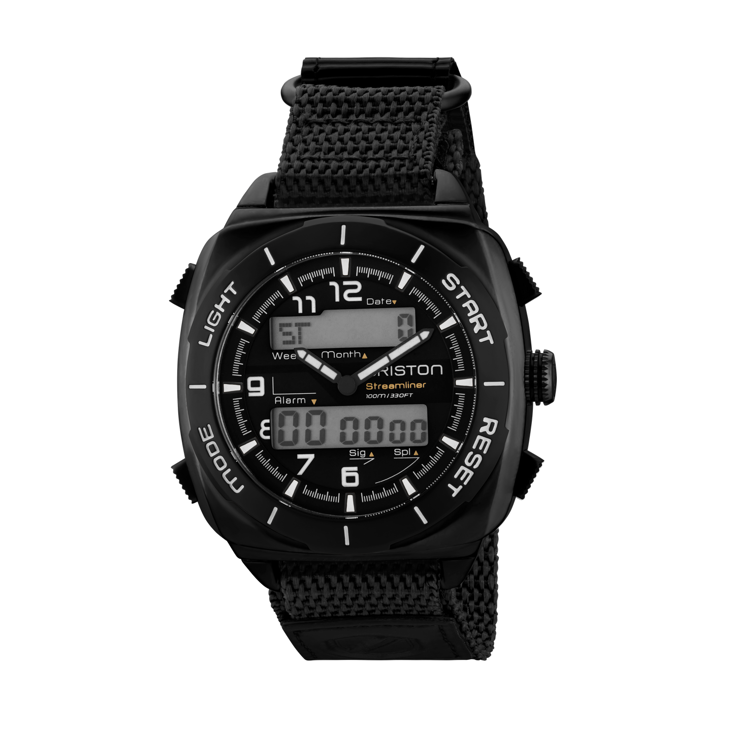 Briston Streamliner Adventure Black Dial Black Nato Strap