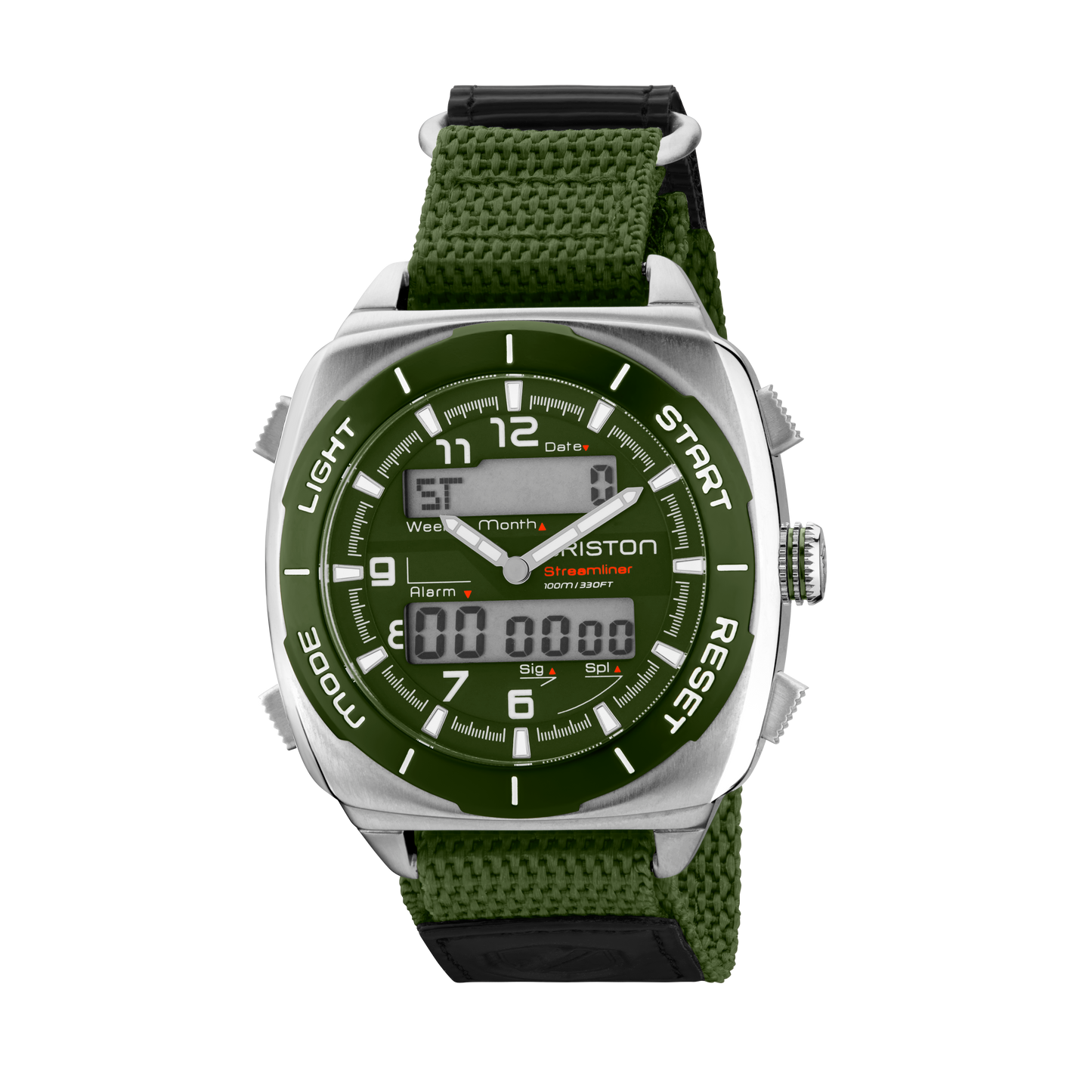 Briston Streamliner Adventure Olive Green Dial Olive Green Strap
