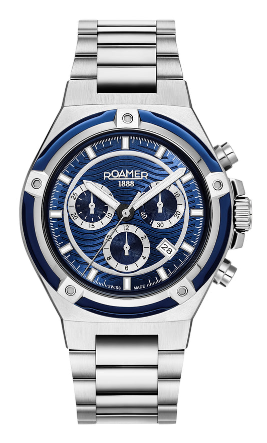 Roamer Tempo Master Blue Dial Stainless Steel Bracelet