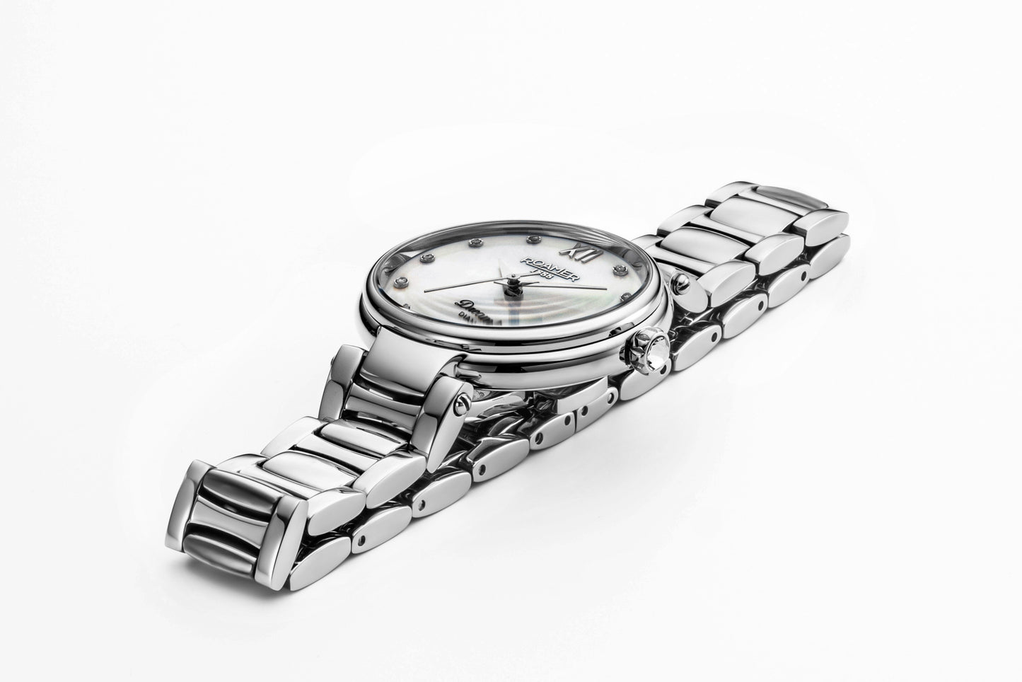 Roamer Dreamline Diamonds, White MOP Dial Stainless Steel Bracelet