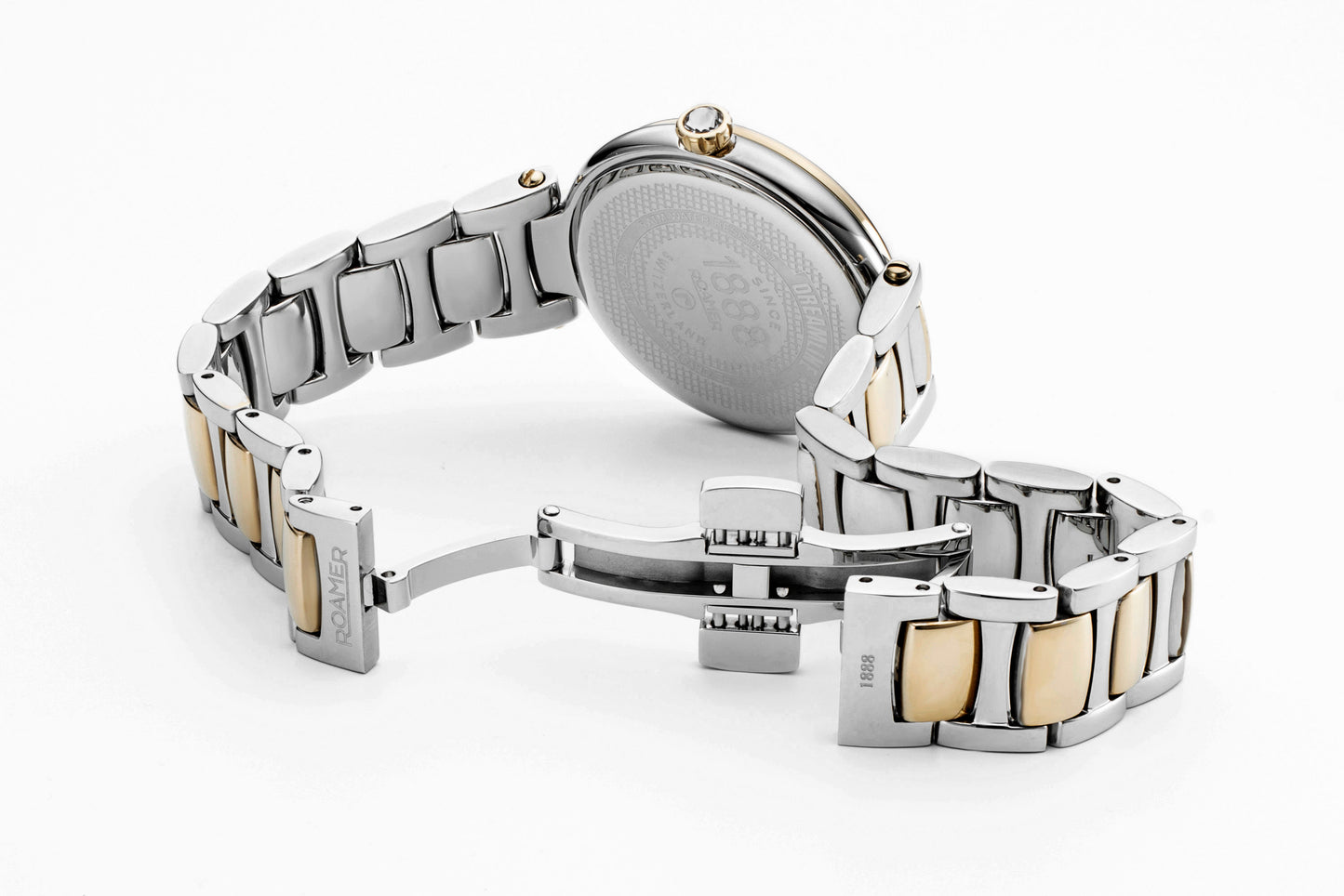 Roamer Dreamline Diamonds, White MOP Dial Yellow Gold Bi-colour Bracelet