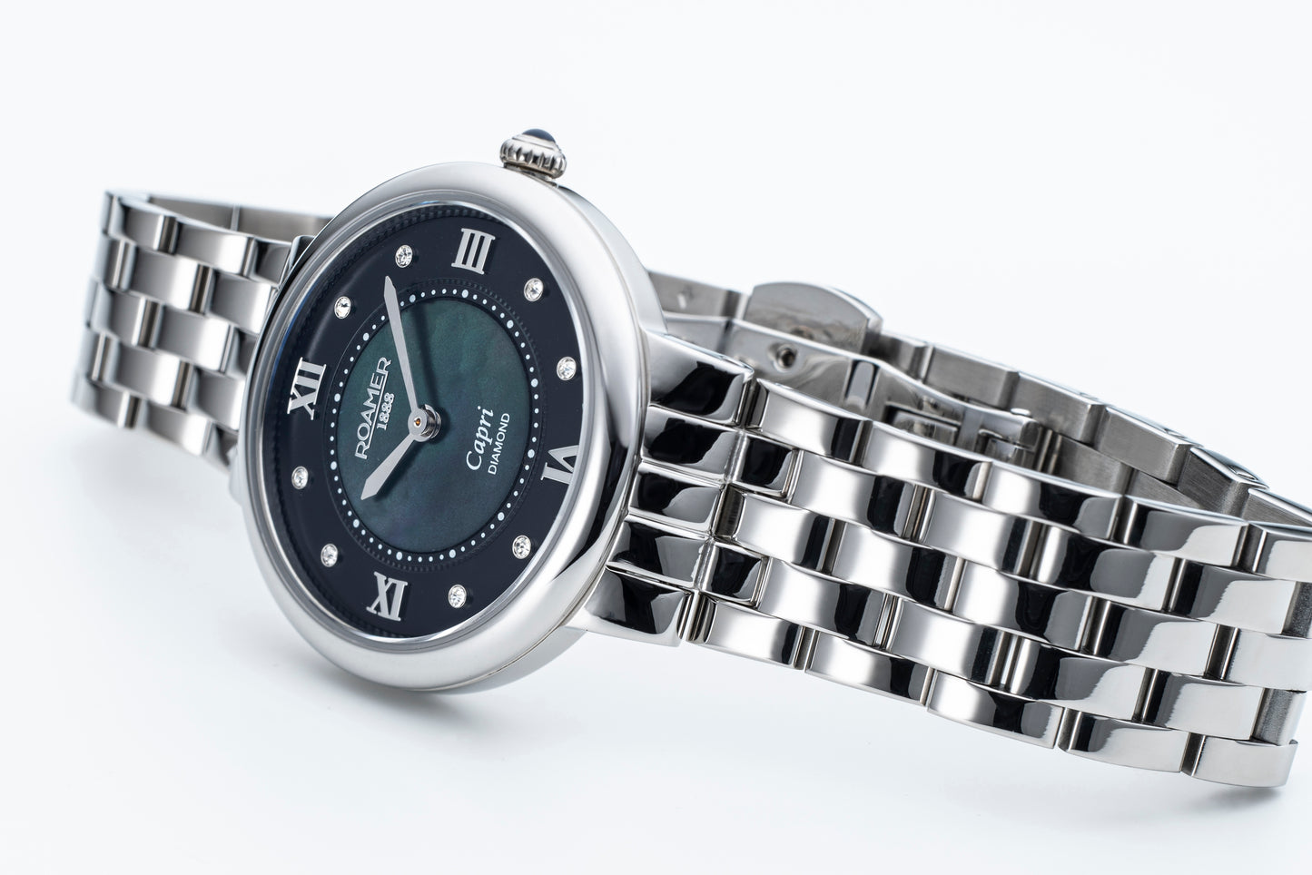 Roamer Capri Black MOP Dial Stainless Steel Bracelet