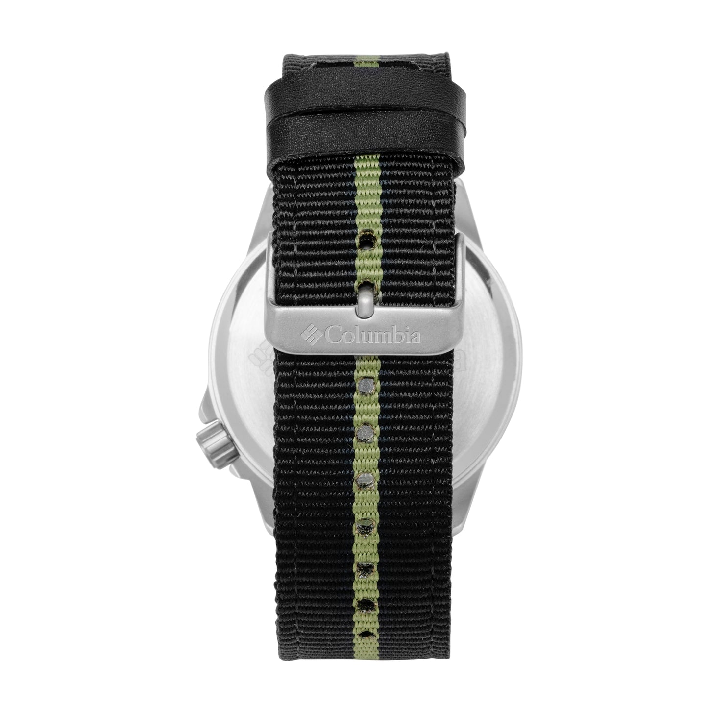 Columbia Viewmont Green Dial Black Nylon Striped Strap