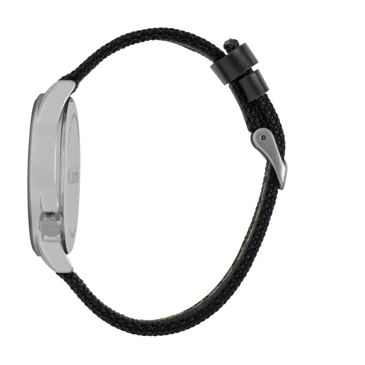 Columbia Viewmont Green Dial Black Nylon Striped Strap