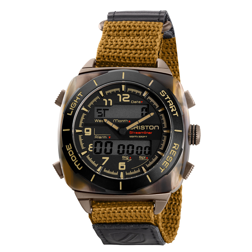 Briston Streamliner Adventure Acetate Case Brown Nato Strap