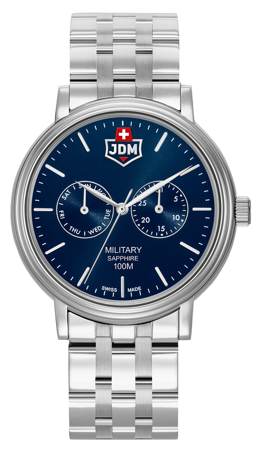 JDM Military Echo Blue Dial Stainless Steel Bracelet