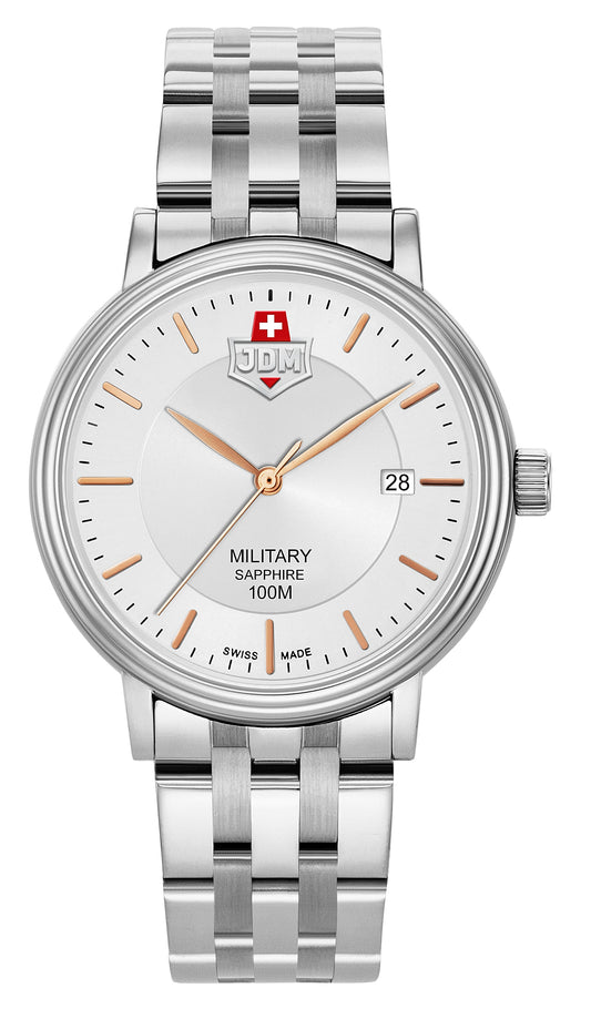 JDM Military Kilo Silver Dial Stainless Steel Bracelet