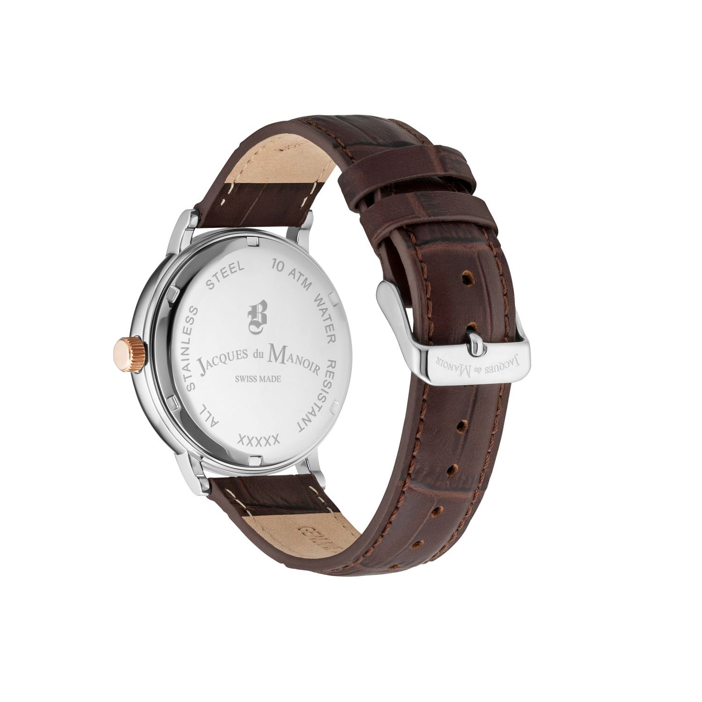 JDM Military Kilo Silver Dial Brown Leather Strap