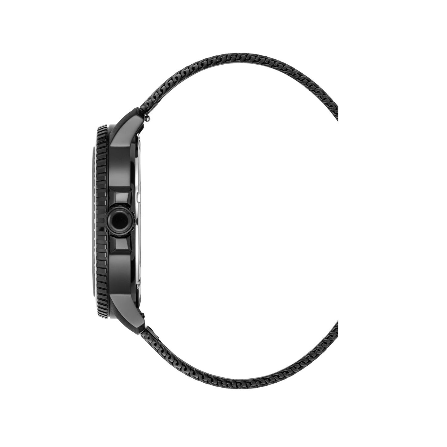 JDM Military Tango Black Dial Black IP Milanese Strap