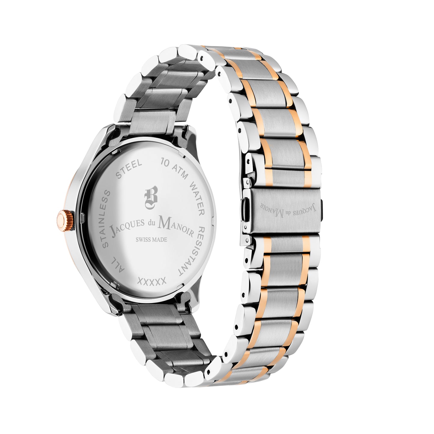 JDM Military Alpha Mission Silver Dial Rosegold Bi-colour Bracelet