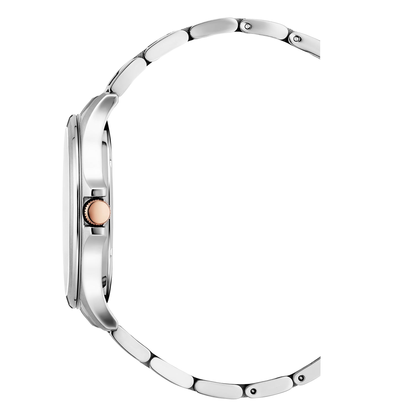 JDM Military Alpha Big Date Silver Dial Rosegold Bi-colour Bracelet