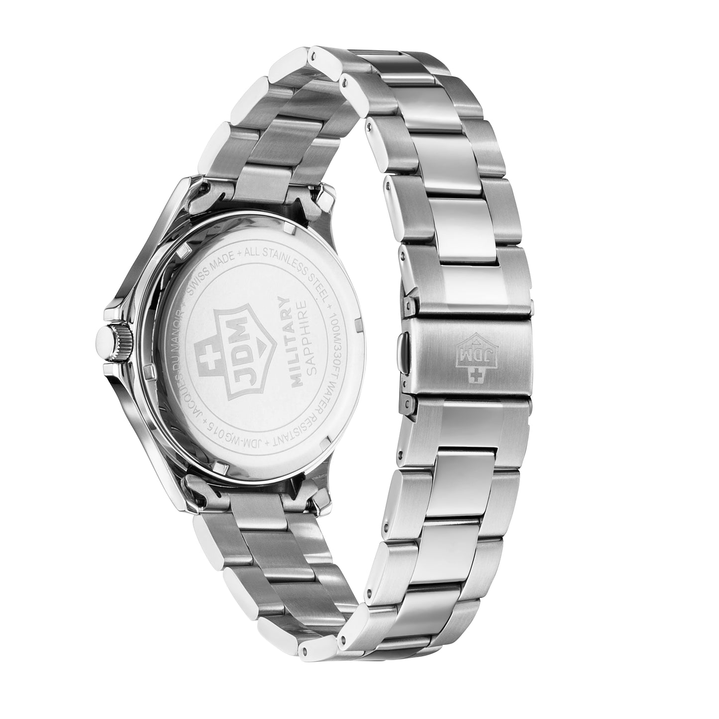 JDM Military Alpha III Silver Dial Stainless Steel Bracelet