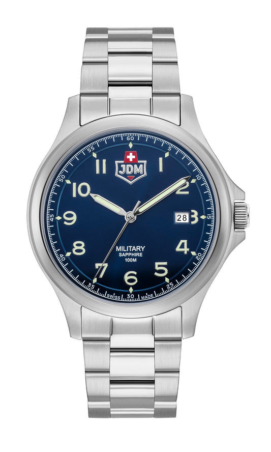 JDM Military Alpha III Blue Dial Stainless Steel Bracelet