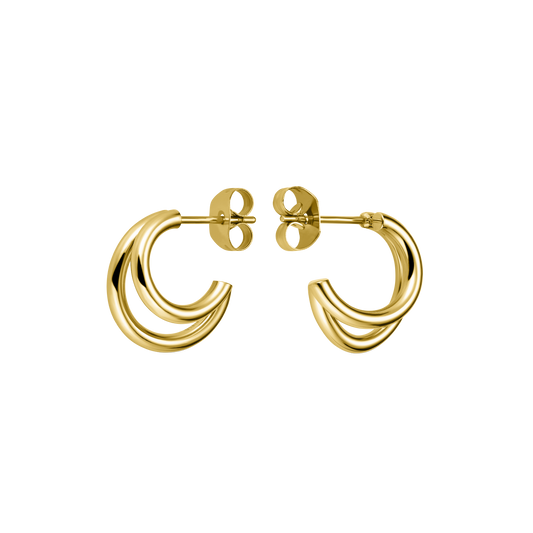 Rosefield Double Hoops Gold
