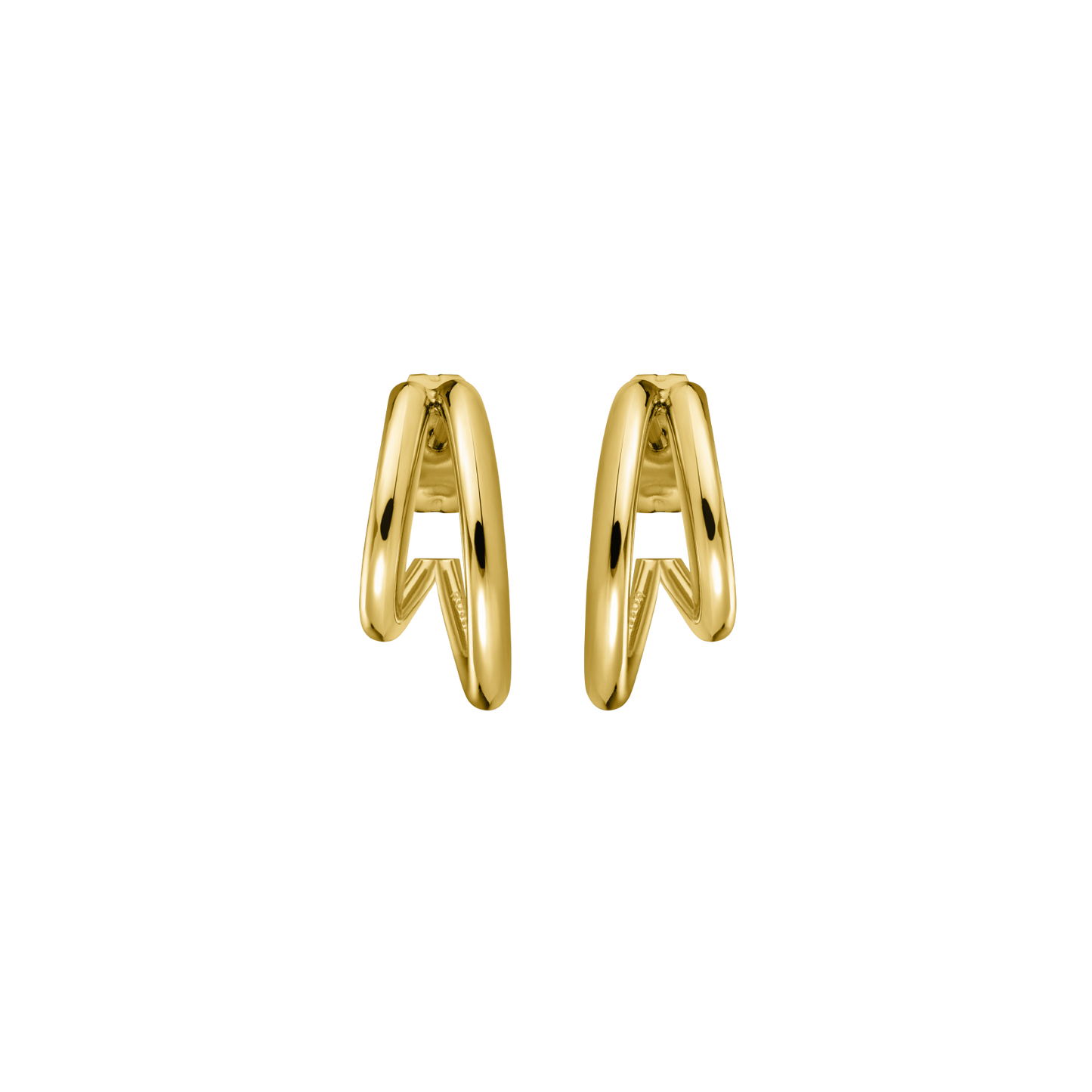 Rosefield Double Hoops Gold